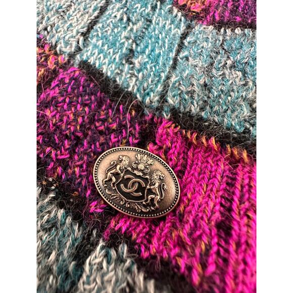 Chanel 2018 Paris-Hamburg Blue Striped Turtleneck Sweater Sz.38 - Picture 4 of 8